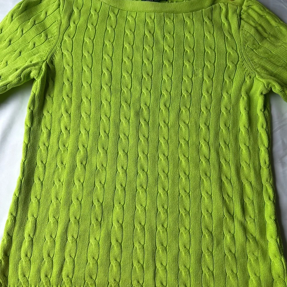 Lauren Ralph Lauren Lime Cable Knit Sweater - Picture 12 of 12